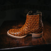 Botin Armenta Grabado Piton Jumbo Miel 001
